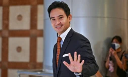 Pita Limjaroenrat, le chef du parti Move Forward, Ă Bangkok, le 17 juillet 2023