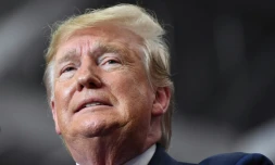 Le président américain Donald Trump s'exprime depuis Monroe, en Louisiane, le 6 novembre 2019