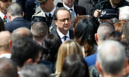 François Hollande lors du traditionnel du défilé le 14 juillet 2016 à Paris