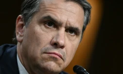 Todd Blanche, alors ministre américain de la Justice par intérim, est auditionné par une la commission judiciaire du Sénat concernant sa nomination, le 15 juillet 2026 à Washington