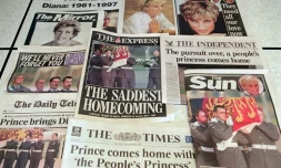 Les unes des journaux britanniques le 1er septembre 1997 sur le décès de la Princesse Diana dans un accident de la route à Paris