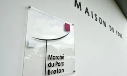Le marché au cadran du porc breton (MPB), le 20 mai 2015 à Plérin