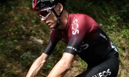 Le Britannique Christopher Froome lors de la 1re étape du Critérium du Dauphiné, entre Clermont-Ferrand et Saint-Christo-en-Jarez, le 12 août 2020