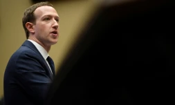 Le patron de Facebook Mark Zuckerberg, interrogé par une commission parlementaire à la Chambre des représentants, le 11 avril 2018 à Washington