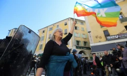Geneviève Legay manifestant le 23 mars 2019 à Nice