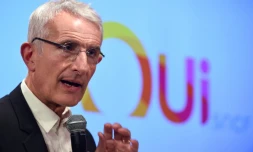 Guillaume Pepy, président de la SNCF depuis février 2008, ici lors d'une conférence de presse à Paris le 6 décembre 2017