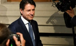 Le Premier ministre italien désigné Giuseppe Conte, le 23 mai 2018 à Rome