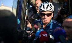 Lance Armstrong, le 16 juillet 2015, au Vernet (sud-ouest)
