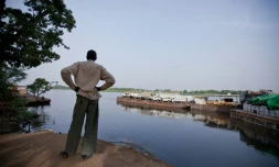 Un bras du Nil au port de Juba, au Soudan du Sud, le 28 février 2012