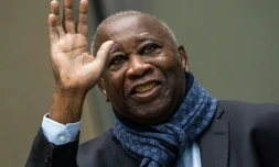 L'ancien président ivoirien Laurent Gbagbo avant une audience devant la Cour pénale internationale à La Haye, le 6 février 2020