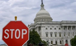Vue du Capitole, siÚge du CongrÚs américain, à Washington, le 30 septembre 2025