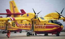 La base d'avions de la Sécurité civile de Nîmes-Garons (Gard), dans le sud de la France, le 29 août 2017