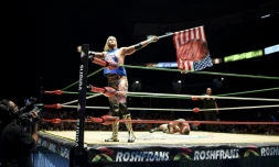 Le catcheur américain Sam Adonis, le 5 mars 2017 à Mexico