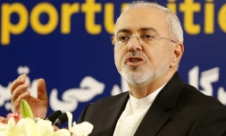 Le ministre des Affaires étrangères iranien Mohammad Javad Zarif lors d'une rencontre avec des économistes à Téhéran, le 16 juillet 2018