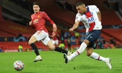 L'attaquant du PSG Kylian Mbappé lors du match contre Manchester United, le 2 décembre 2020 à Old Trafford