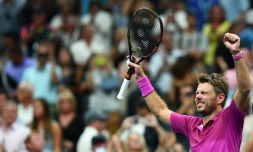 Le Suisse Stan Wawrinka juste aprĂšs la balle de match, le 11 septembre Ă l'US Open