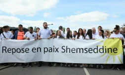 Marche blanche en mémoire de Shemseddine le 12 avril 2024 à Viry-Châtillon, en Essonne