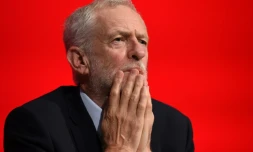 Le chef du parti travailliste britannique Jeremy Corbyn au congrès de son parti à Liverpool mardi 25 septembre 2018