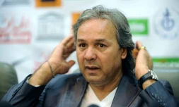 L'ancien international algérien Rabah Madjer, le 23 avril  2012 à Alger