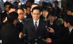 L'héritier de l'empire Samsung, Lee Jae-Yong, à son arrivée au tribunal le 18 janvier 2017 à Séoul