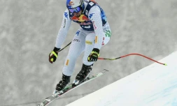 L'Italien Dominik Paris lors de la descente de Kitzbühel, le 25 janvier 2019  