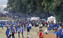 Camp de scouts au château de Jambville, dans les Yvelines en juillet 2012
