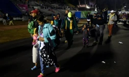 Des migrants venus principalement du Honduras quittent leur campement temporaire à Mexico pour poursuivre leur route vers les Etats-Unis, le 10 novembre 2018