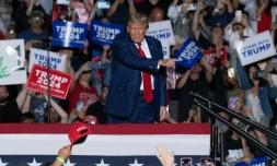Donald Trump Ă Erie, en Pennsylvanie, le 29 juillet 2023