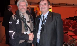 Guy Pignolet, conseiller scientifique, et Peter Martinez, membre du congrès international d'astronautique de 2011 (Photo D.R.)
