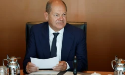 Le chancelier allemand Olaf Scholz, le 17 août 2022 à Berlin