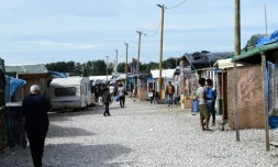 Le camp de migrants La Jungle Ă Calais, le 15 juillet 2016