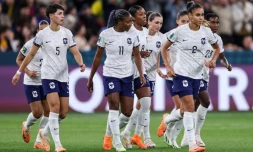 L'équipe de France se congratule aprÚs un but contre le Panama, lors du Mondial, le 2 août 2023 à Sydney