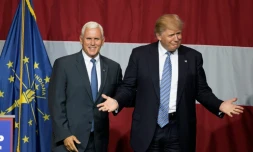 Mike Pence et Donald Trump le 12 juillet 2016 à Westfield dans l'Indiana