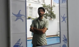 Jeudi 7 octobre 2010 - conférence de presse avec le producteur et percussionniste Filastine. (Photo Julie Fioretti)