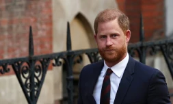 Le prince Harry quitte la Haute Cour de justice britannique, à Londres, le 9 avril 2025