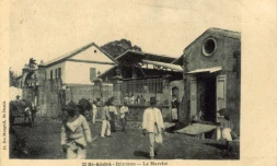 Image d'époque du marché de Saint-André (Photo collection privée)