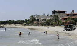La plage de Lattaquié, au nord-ouest de la Syrie, le 7 juillet 2017