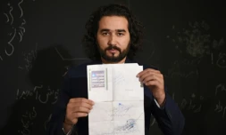 Omaid Sharifi, fondateur du collectif de street art "Artlords", le 8 octobre 2018 à Kaboul, en Afghanistan