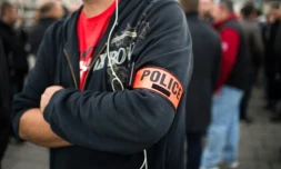 Rassemblement de policiers le 23 octobre 2016 sur le Vieux Port à Marseille