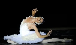 Une danseuse lors d'un spectacle du Boléro de Ravel, le 17 juillet 2012 au théâtre de Carthage en Tunisie