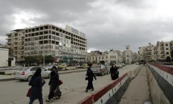 Une rue de Hama, le 13 mars 2017 en Syrie