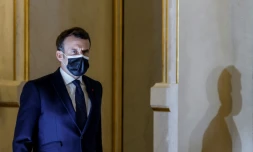 Le président Emmanuel Macron, le 25 février 2021 à l'Elysée, à Paris