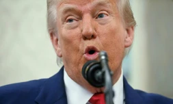 Le président américain Donald Trump dans le Bureau ovale de la Maison Blanche, à Washington, le 28 mai 2025 