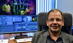 Le journaliste allemand Hajo Seppelt photographié à Potsdam, en Allemagne, le 14 juin 2018 