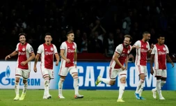 Les joueurs de l'Ajax lors de la victoire sur Lille 3-0 Ă Amsterdam en Ligue des champions le 17 septembre 2019