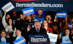 Le candidat démocrate Bernie Sanders, le 21 février 2020 à Las Vegas, dans le Nevada