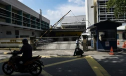 Le bâtiment de médecine légale de l'hôpital de Kuala Lumpur où le corps de Kim Jong-Nam, demi-frère du leader nord-coréen Kim Jong-Un, est conservé, le 15 mars 2017 en Malaisie