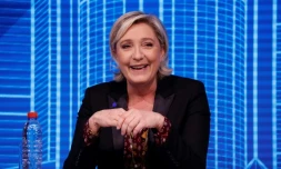 La candidate d'extrême droite à la présidentielle française Marine Le Pen à Paris, le 23 février 2017