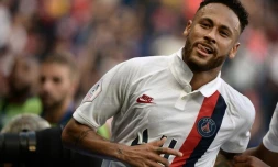 L'attaquant du PSG Neymar lors de la victoire 1-0 Ă domicile sur Strasbourg le 14 septembre 2019