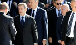 Nicolas Sarkozy, Alain Juppé et François Fillon  le 15 octobre 206 à Nice